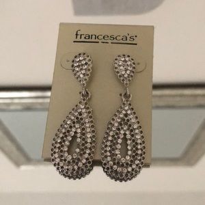 NWT silver chandelier earrings